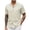 White, variant on AherBiu Short Sleeve Shirts for Men Linen Cotton T-Shirts Button down Tee Shirts for Men Summer Beach T Shirts