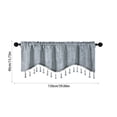 thumbnail image 4 of Sentmoon Curtains with Tassel Elegant Fringed Window Curtains Patterned Rod Panels Stylish Short Drapes Boho Curtains Summer Decorations for Home for Windows Gray, 4 of 7