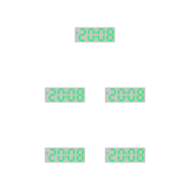 relayinert Chiffres Numériques Colorés pour une Lecture Facile Grand Écran d'Affichage Double Placement 8017GreenLight 5Ensemble