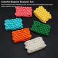 thumbnail image 4 of Langgg Female Beads Charm Stretch Crafts Bracelet Handmade Bracelets Multicolor Hand Chain Wedding Party Gift Decoration Blue Pink, 4 of 6