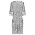 thumbnail image 4 of Venjoe Robe Tailleur pour Femme Grande Taille à Manches Longues Ensemble Mère de la Mariée Invitée de Mariage Robe de Bal Gris G/0TG, 4 of 7