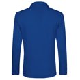 thumbnail image 3 of Unique Bargains Men's Notched Lapel Long Sleeve Knit Blazer with Pockets, 3 of 7