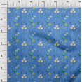 thumbnail image 3 of oneOone Polyester Spandex Bleu Moyen Tissu Floral Matière de Robe Tissu Imprimé Tissu au Mètre 56 Pouces de Large, 3 of 4