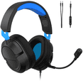 thumbnail image 1 of FONHAID Gaming Headset for PS5, PS4, PC, Laptop, Switch, MAC, Xbox Headset with Noise Canceling Microphone, Wired Over-Ear Headphones with Bass Surround, Ultralight Weight, Black&Blue, 1 of 8
