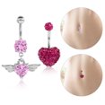 thumbnail image 3 of Navel Ring, Rhinestone Umbilical Ring 36L 3Colors Belly Ring, For Women Girl, 3 of 8