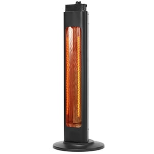 KFFKFF Chauffe-eau infrarouge 1500W Électrique Space Chauffe-eau avec télécommande & 3 Régimes & 24H Minuterie & Protections de sécurité multiples