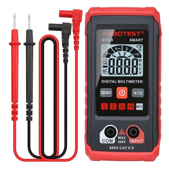Automatic Digital Multimeter | Intelligent Display | Multifunction AC/DC Voltage Resistance Continuity Tester | Portable Power Meter | NCV | Overload Protection | Backlit Screen | Data Hold | For