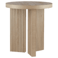 thumbnail image 1 of Bouclair Oak Wood Veneer Side Table End Table, 1 of 6