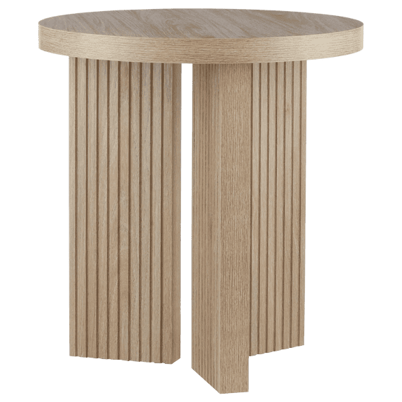 Bouclair Oak Wood Veneer Side Table End Table