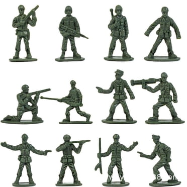 Figurine Articulée de Soldats Modèle de Scène d'Armée Mini Soldats en Plastique Jouet pour Enfants