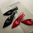 thumbnail image 3 of Talons Hauts Rouges Aguichant pour Femmes 2024 Nouvelles Sandales d'Été à Brides pour Femmes Sandales Confortables à Bout Pointu pour Femmes Chaussures à Talon Aiguille Mode, 3 of 6