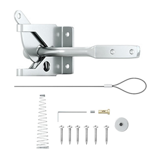 Heavy Duty Fence Gate Latch Self Locking Door Locks Gravity Latch Cable Pull