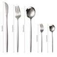 thumbnail image 3 of TopLLC Kitchen Accessories,Home And Kitchen,Kitchen Tools,Kitchen Sets Stainless Steel Knife Fork And Spoon Cutlery 30 Piece Steak Knife Fork And Spoon Set Tableware suite, 3 of 6