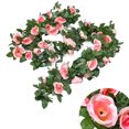 thumbnail image 1 of Artificial Rose Garland Hanging Simple Faux Rose Vine Floral Garland Decoration, 1 of 10