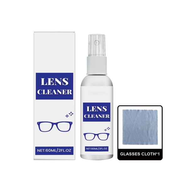 TopLLC Produits de Nettoyage pour le Nettoyage, Fournitures de Nettoyage Trousse de Nettoyant pour Lentilles avec Chiffon en Microfibre Perfectionne le Nettoyant pour Lentilles pour Lunettes Lunettes de Vue Lunettes de Soleil Lentilles d'Appareil Photo et Jumelles 60 ml Nettoyants pour Lentilles