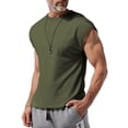 thumbnail image 2 of Timegard Mens Tank Top Cap Sleeve Crewneck Solid Color Shirts Summer Casual Lightweight Basic Tee, 2 of 7