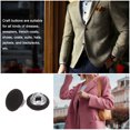 thumbnail image 5 of Unique Bargains 10pcs 16L Fabric Cloth Covered Button 10mm Round Metal Shank Sewing Buttons for Suits Dress Blouses, Brown, 5 of 5