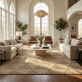 thumbnail image 4 of Rug Branch Hogar Abstract Indoor Outdoor Area Rug, Brown Beige, Modern - Living Room, Bedroom, Dining Room, and Kitchen, 4 of 13