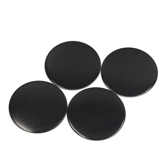 Unique Bargains 4Pcs Black Aluminium Alloy 56mm Dia Car Wheel Center Hub Cap Emblem Sticker