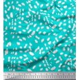 thumbnail image 1 of Soimoi Green Velvet Fabric Cow Animal Skin Printed Fabric 1 Yard 60 Inch Wide, 1 of 3