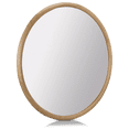 thumbnail image 4 of Bouclair Miroir Rond Naturel à Cadre en Bois, 4 of 9