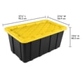 thumbnail image 2 of Sterilite Bac Industriel 144L, noir et jaune, 4 Pk, 2 of 8