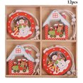 thumbnail image 2 of Coxeer Christmas Tree Decoration Wooden 12PCS Hanging Embellishments Xmas Tree Ornament, 2 of 10