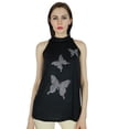 thumbnail image 1 of Bimba Blouse pour Femme à Col Licou Haut Personnalisé Haut Décontracté Sans Manches, 1 of 4
