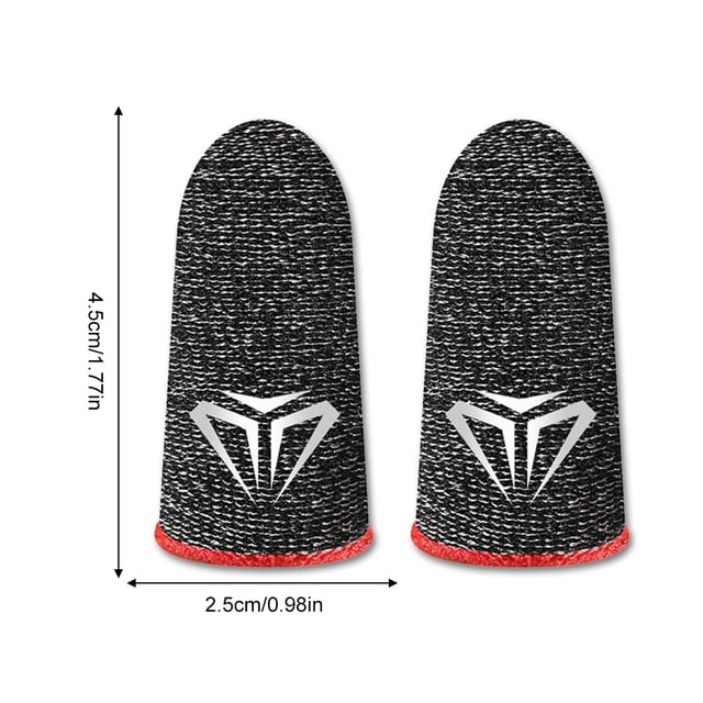 10 Pcs Manchons de Bout de Doigt pour Jeux sur Téléphone Mobile Sensibles Résistants à la Sueur Gants Antidérapants Anti-Empreintes Digitales Ultrafins en Fibre Rouges Type 1