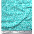 thumbnail image 2 of Soimoi Rayon Fabric Leaves & Paisley Block Print Sewing Fabric Yard 42 Inch Wide, 2 of 3