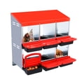 thumbnail image 1 of 6-Compartment Heavy Duty Metal Chicken Nesting Box – Galvanized Roll-Away Egg Collection, Easy-Clean Removable Tray, Ventilated Hen Laying Box, Wall Mount or Stand, Hunter Proof Poultry Coop Supply, 1 of 290