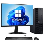 Dell OptiPlex 3070 SFF Windows 11 Pro Desktop Computer - Intel Hexa Core I5-8500 CPU Up to 4.10GHz | 8GB DDR4 RAM | 1TB NVMe SSD | HDMI 24 inch FHD Monitor (Refurbished)