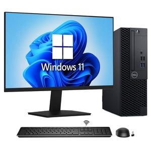 Dell OptiPlex 3070 SFF Bureau d'affaires PC - Intel Core I5-8500 CPU Jusqu'à 4.10GHz 32GB DDR4 RAM | 512GB NVMe SSD Windows 11 Pro Ordinateur 24 de pouce FHD Moniteur (rénové)