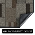 thumbnail image 4 of Mainstays Modern Indoor/Outdoor Geometric Taupe, Gray and Brown Runner Rug, 2' x 5', Vinyl Backing, Easy Care, 4 of 5