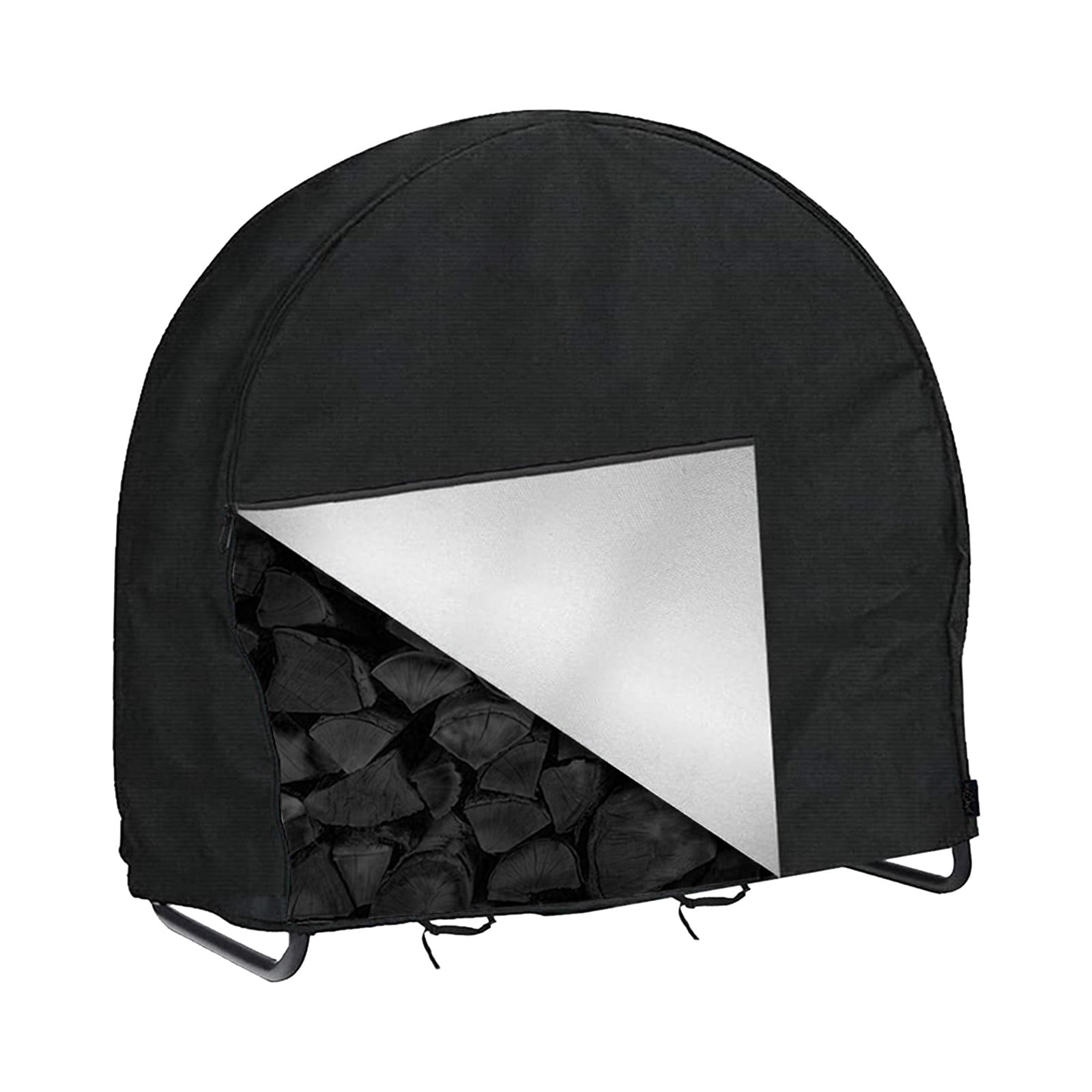 Firewood Rack Outdoor Firewood Racks Firewood Hoop Cover, Outdoor Heavy-Duty And Weather Terrace Wooden Frame Cover, Openable Firewood Cover