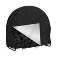 thumbnail image 2 of PRETXORVE Firewood Log Cover, Outdoor Heavy Duty and Weather Patio Log Rack Cover, Firewood Cover with Openable, 2 of 8