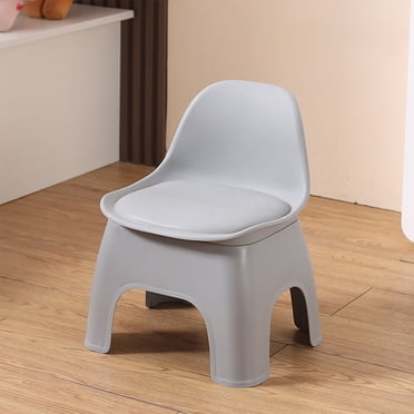 EGNMCR Home Office Furniture Plastic Small Stool Thickened Household Chair Children Backrest Chair Sofa Coffee Table Short Stool Adult Living Room Stools Plastic Backrest Stool