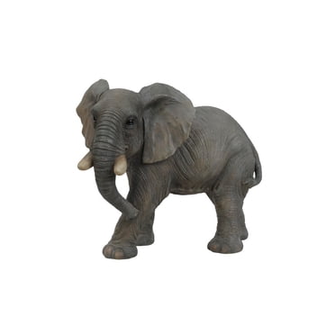 Hi-Line Gift Ltd Statue d'Éléphant Marcheur Noir