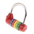 thumbnail image 4 of TISHITA 5-Digit Security Zinc Alloy Combination Lock Luggage Suitcase Padlock Red 6.5x6.5cm, 4 of 7