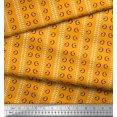 thumbnail image 2 of Soimoi Moss Georgette Fabric Leaves & Swirl Block Print Fabric by Yard 42 Inch Wide, 2 of 2