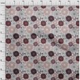 thumbnail image 4 of oneOone Coton Popeline Brun Tissu Floral Rétro Robe Tissu Tissu Imprimé par la Cour 56 Pouces de Large, 4 of 5