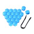 thumbnail image 3 of Decodeary 20 Pieces Car Wheel Nut Caps Auto Hub Screw Cover Dust-proof with Clip Blue 19mm 1Set, 3 of 6