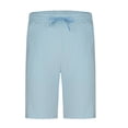 thumbnail image 5 of JDQJBZ Men's Casual Linen Shorts Stripe Print Drawstring Pocket 5 Inch Summer Shorts, 5 of 5