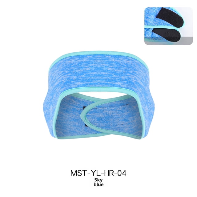 Unisex Adjustable Magic Tape Fleece Headband for Outdoor Activities - Warm, Comfortable & Durable Ear Protection for Running, Cycling, Fishing & Cold Weather Adventures - One Size Fits All, Sky Blue
