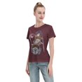 thumbnail image 4 of Women's Basic Short Sleeve T-Shirt Attacking Giant Mikasa Ackerman, 4 of 6