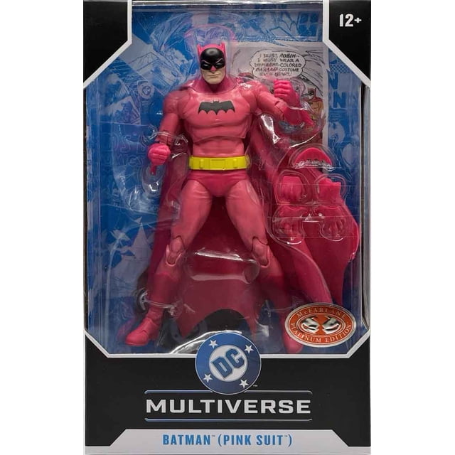 DC Multiverse Detective Comics #241 Figurine Articulée de 6 Pouces Exclusive - Batman Costume Rose Rouge Platine