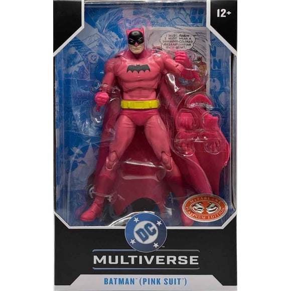 DC Multiverse Detective Comics #241 Figurine Articulée de 6 Pouces Exclusive - Batman Costume Rose Rouge Platine