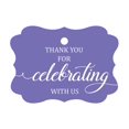 thumbnail image 1 of 100 Pcs Custom Paper Tags Thank You For Celebrating Wedding Favor Gift Hang Tags, 1 of 1