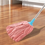Dvkptbk Mop Family Fleece Mop Thickened Absorbent Traditional Old Fashioned Mop Round Head Flat Head Mop Steel Pier Cloth Mopping