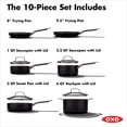 thumbnail image 3 of OXO Agility Ceramic Non-Stick 10-Piece Cookware Set, 3 of 8